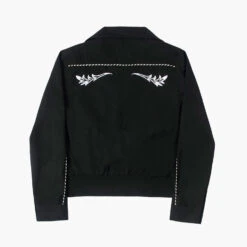 Leone – Black Embroidered Gabardine Jacket – 15 Year Anniversary -Straight To Hell leo blk w 2