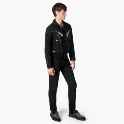Leone – Black Embroidered Gabardine Jacket – 15 Year Anniversary -Straight To Hell leo blk w 6