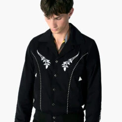 Leone – Black Embroidered Gabardine Jacket – 15 Year Anniversary -Straight To Hell leo blk w 7