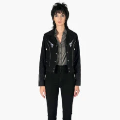 Leone – Black Embroidered Gabardine Jacket – 15 Year Anniversary -Straight To Hell leo blk w 8
