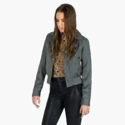 Leone – Grey Embroidered Gabardine Jacket -Straight To Hell leo gre w 9