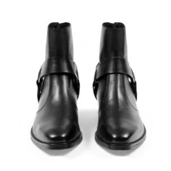 Libertine – Black And Nickel Leather Harness Boots -Straight To Hell lib blk nic men w 4