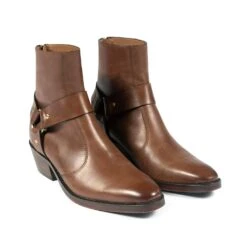 Libertine – Brown Leather Zip Boots (Size 6, 6.5, 7, 8, 8.5, 9.5) -Straight To Hell lib brn wom w 3