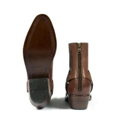 Libertine – Brown Leather Zip Boots (Size 6, 6.5, 7, 8, 8.5, 9.5) -Straight To Hell lib brn wom w 5