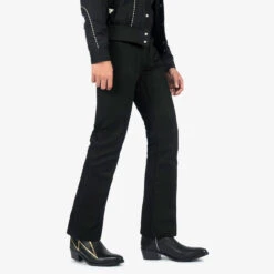 Lightning – Black And Gold Leather Lightning Bolt Boots 14 Lightning – Black And Gold Leather Lightning Bolt Boots -Straight To Hell lig blk gol men w 7