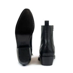 Lightning – Black Leather Lightning Bolt Boots -Straight To Hell lig blk men w 6