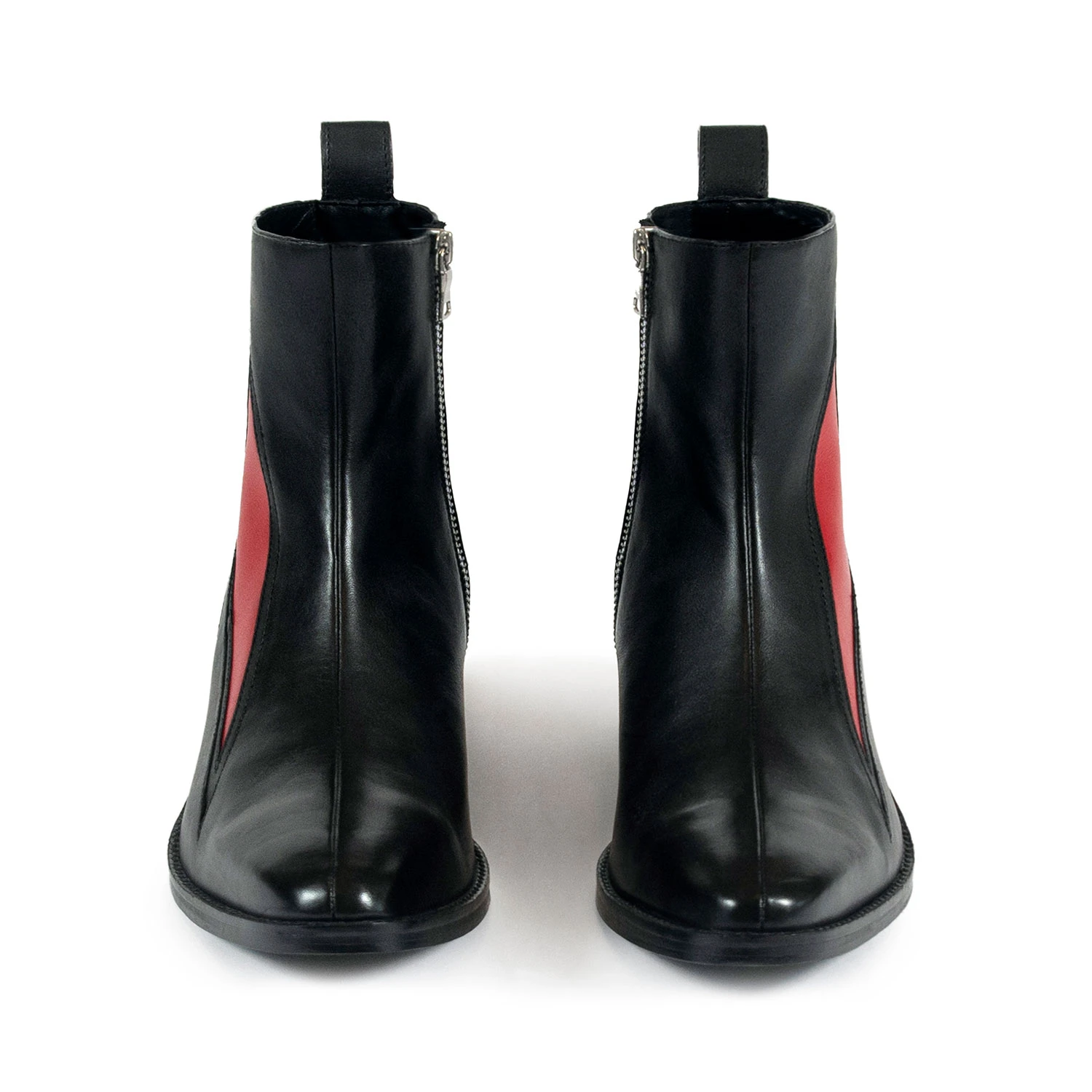 Lightning – Black And Red Leather Lightning Bolt Boots 4 Lightning – Black And Red Leather Lightning Bolt Boots - Image 4