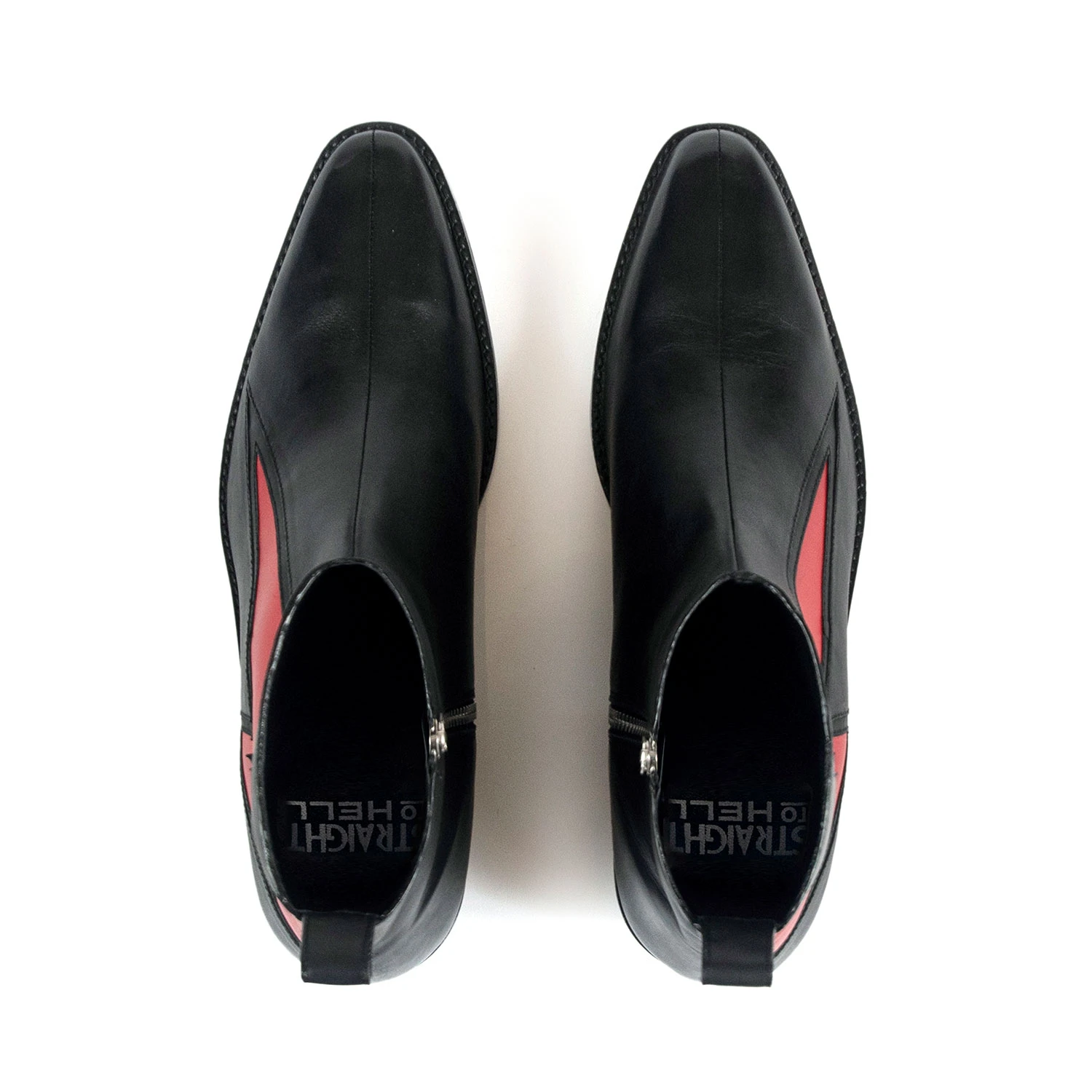 Lightning – Black And Red Leather Lightning Bolt Boots 5 Lightning – Black And Red Leather Lightning Bolt Boots - Image 5