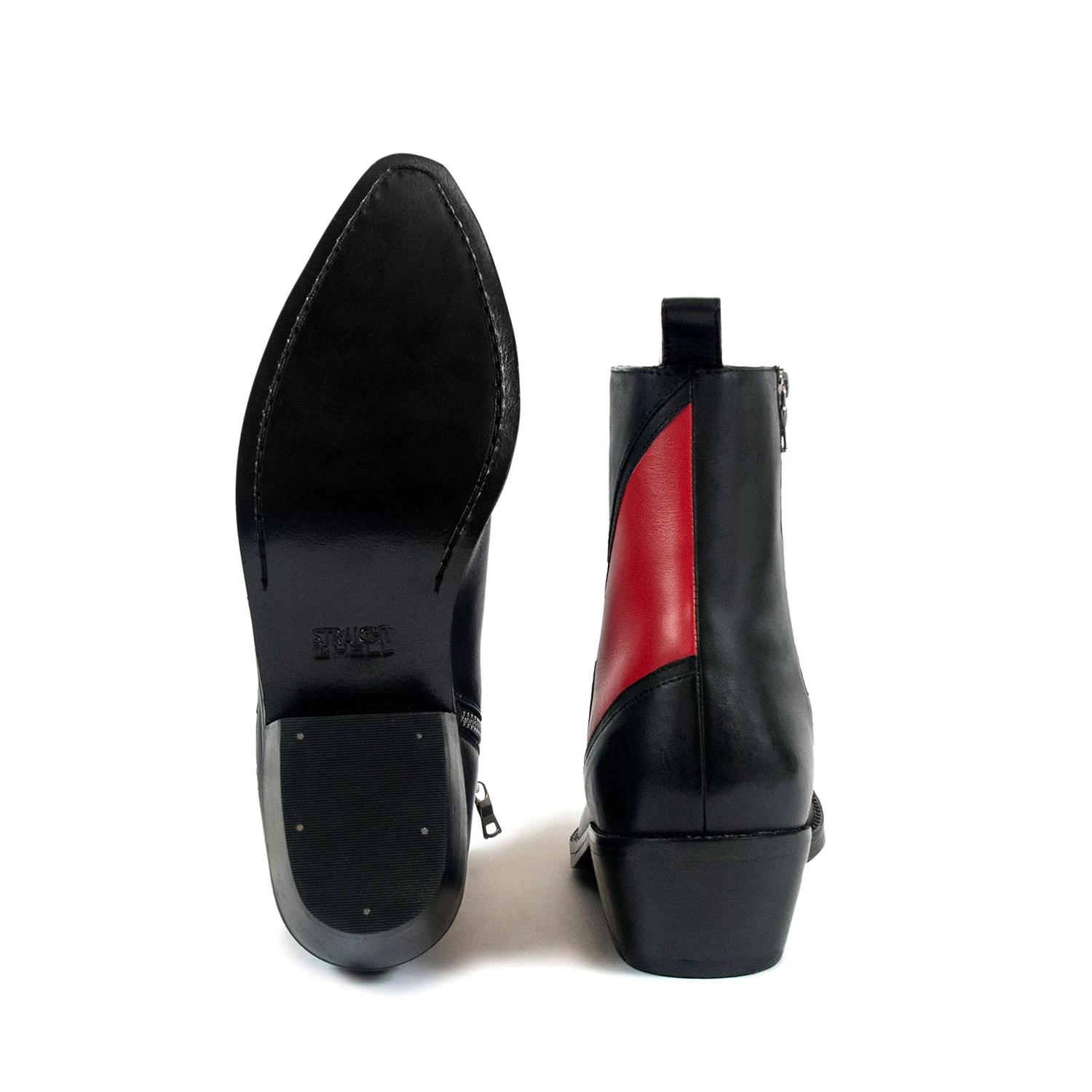 Lightning – Black And Red Leather Lightning Bolt Boots 6 Lightning – Black And Red Leather Lightning Bolt Boots - Image 6