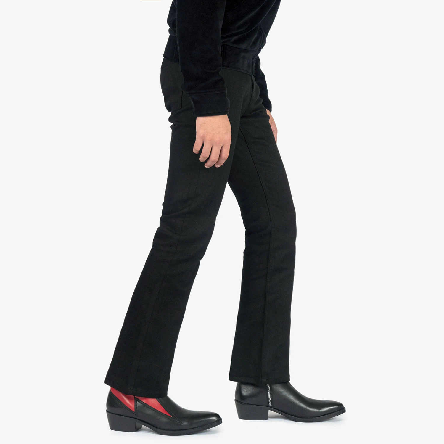 Lightning – Black And Red Leather Lightning Bolt Boots 7 Lightning – Black And Red Leather Lightning Bolt Boots - Image 7