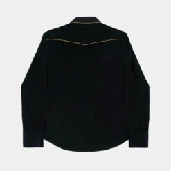Long Gone – Black And Gold Western Shirt -Straight To Hell lon gon blk gol men w 7