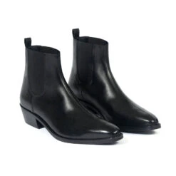 Marquee – Black Leather Chelsea Boots -Straight To Hell mar blk men w 3