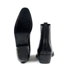 Marquee – Black Leather Chelsea Boots -Straight To Hell mar blk men w 6