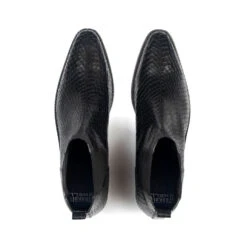 Marquee – Black Snakeskin Leather Chelsea Boots 12 Marquee – Black Snakeskin Leather Chelsea Boots -Straight To Hell mar blk sna men w 5