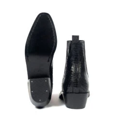 Marquee – Black Snakeskin Leather Chelsea Boots 13 Marquee – Black Snakeskin Leather Chelsea Boots -Straight To Hell mar blk sna men w 6