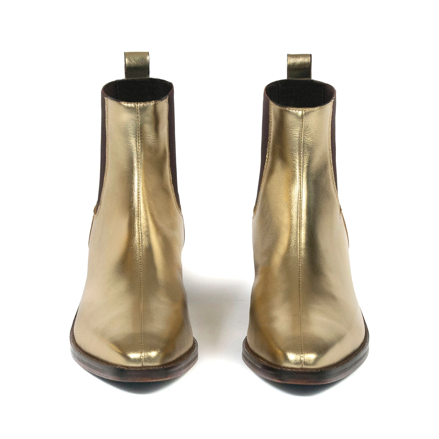Marquee – Gold Leather Chelsea Boots 4 Marquee – Gold Leather Chelsea Boots - Image 4