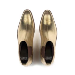 Marquee – Gold Leather Chelsea Boots 12 Marquee – Gold Leather Chelsea Boots -Straight To Hell mar gol men w 5
