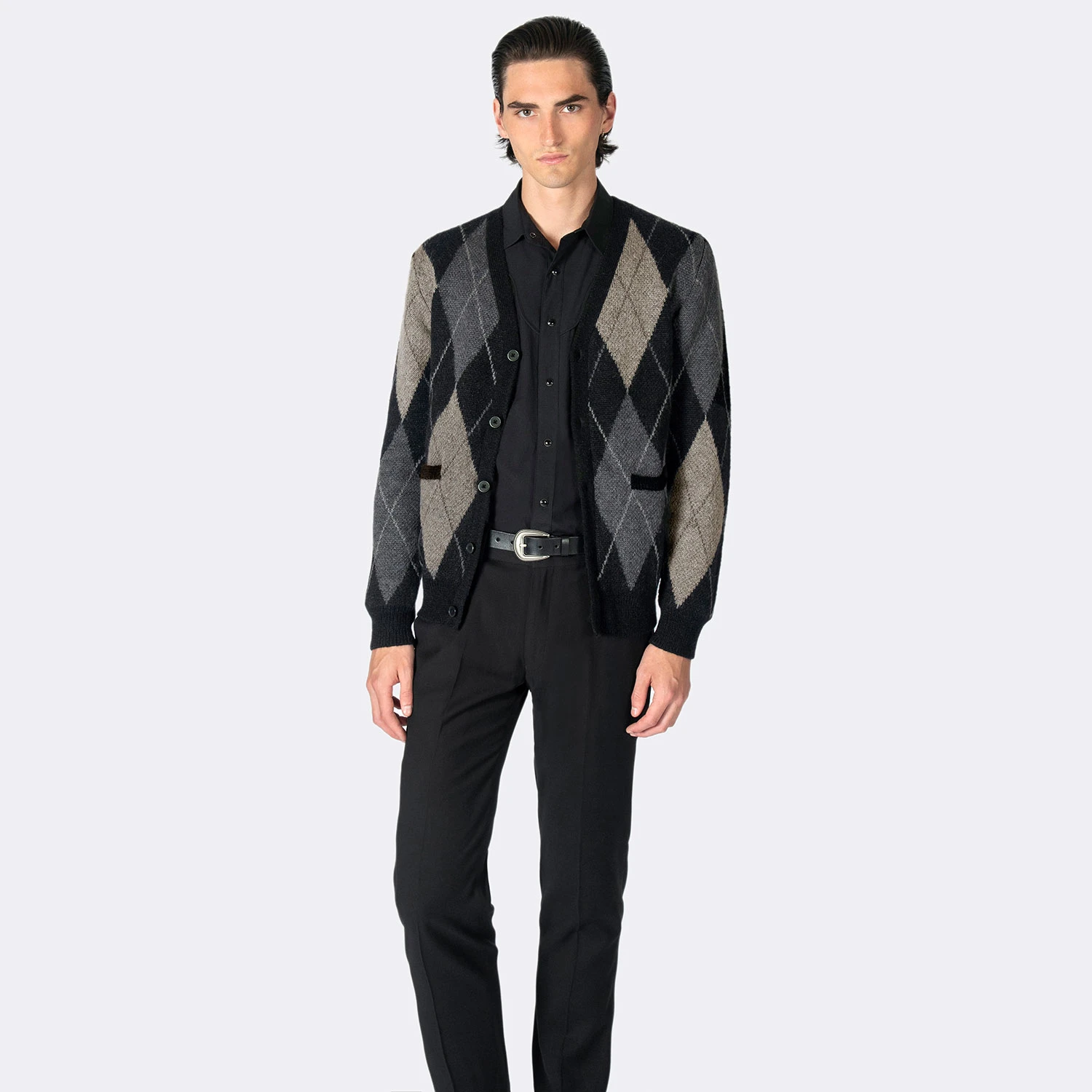 Miles – Argyle Cardigan Sweater 2 Miles – Argyle Cardigan Sweater - Image 2