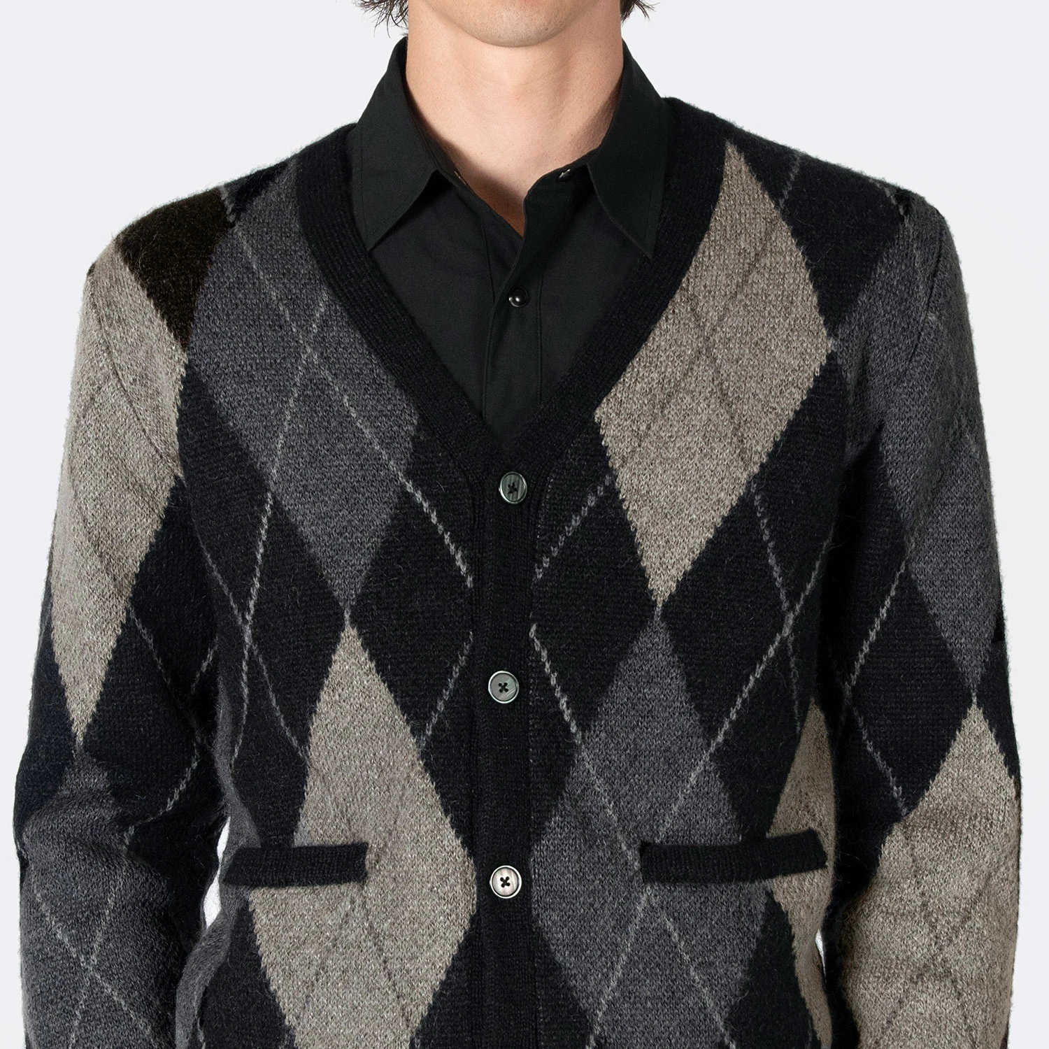 Miles – Argyle Cardigan Sweater 6 Miles – Argyle Cardigan Sweater - Image 6