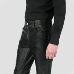 Narrow Eddie – Slim Fit Leather Pants -Straight To Hell naw ed lea w 6