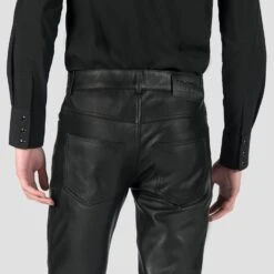 Narrow Eddie – Slim Fit Leather Pants -Straight To Hell naw ed lea w 7