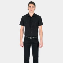 Open Road – Black Short Sleeve Western Shirt -Straight To Hell ope roa blk sho sle w 1