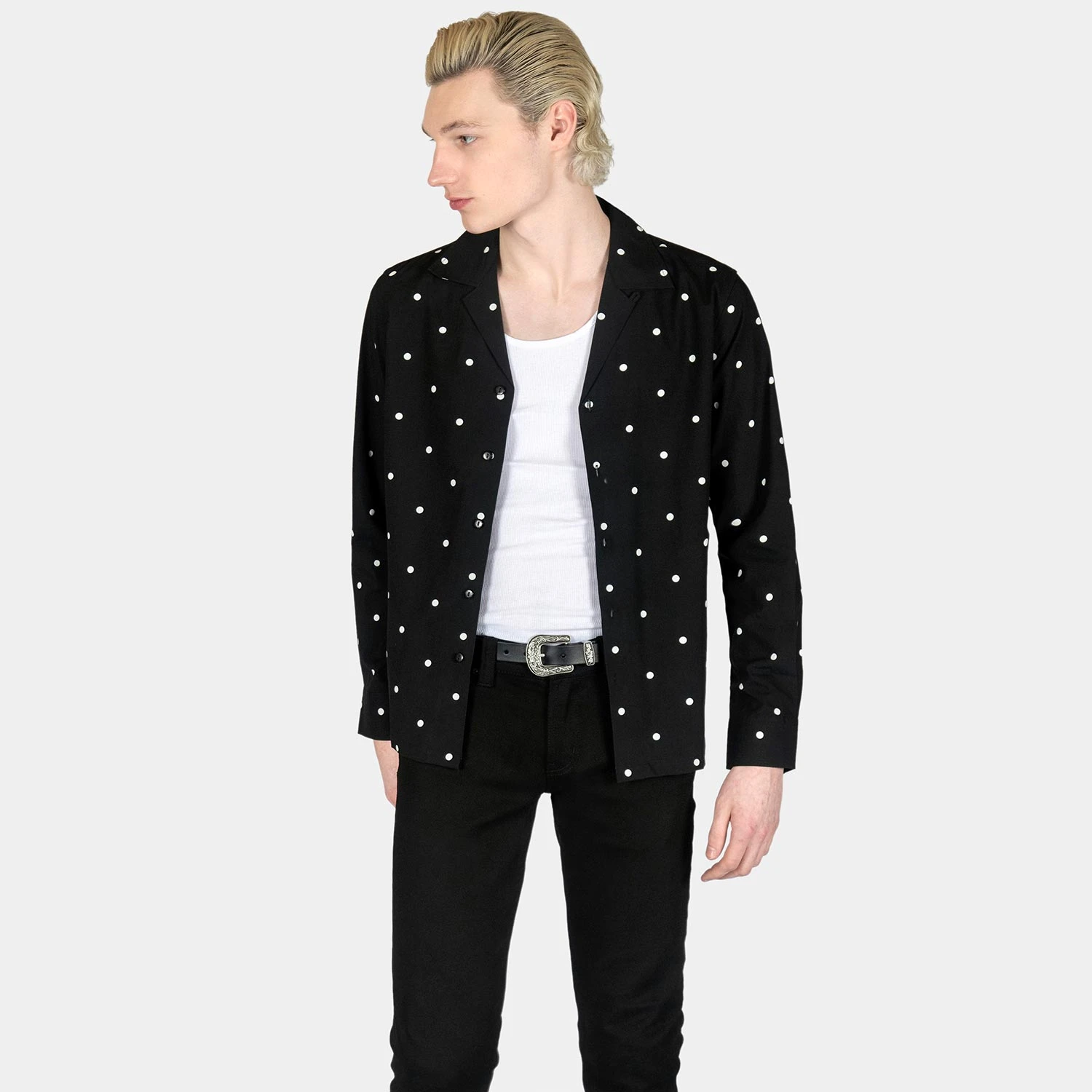 Out In The Streets – Polka Dot Shirt (Size XS, S, M, L, XL, 2XL, 3XL, 4XL) 4 Out In The Streets – Polka Dot Shirt (Size XS, S, M, L, XL, 2XL, 3XL, 4XL) - Image 4