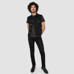 Outsider Vest – New Dawn – Twill Denim Vest -Straight To Hell outsider vest new dawn web 3