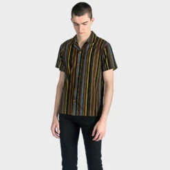 Parallel Lines – Striped Shirt -Straight To Hell par lin blk yel w 5
