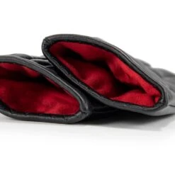 Partisan – Red Lined Leather Gloves -Straight To Hell partisan men black detail