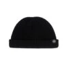 Peewee – Black Cotton Short Beanie
