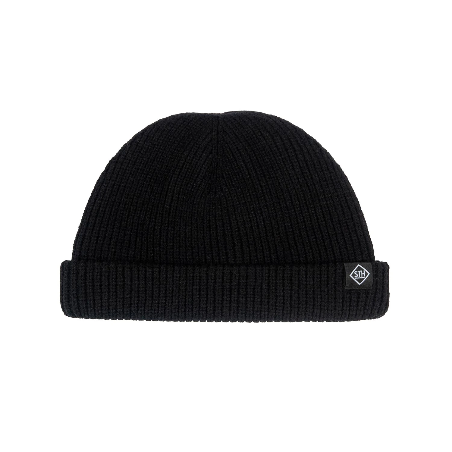 Peewee – Black Cotton Short Beanie 1 Peewee – Black Cotton Short Beanie