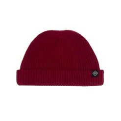 Peewee – Burgundy Cotton Short Beanie