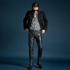 Proper Citizen – Skinny Fit Leather Pants -Straight To Hell pro cit lea thumb