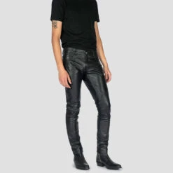 Proper Citizen – Skinny Fit Leather Pants 16 Proper Citizen – Skinny Fit Leather Pants -Straight To Hell pro cit lea w 3