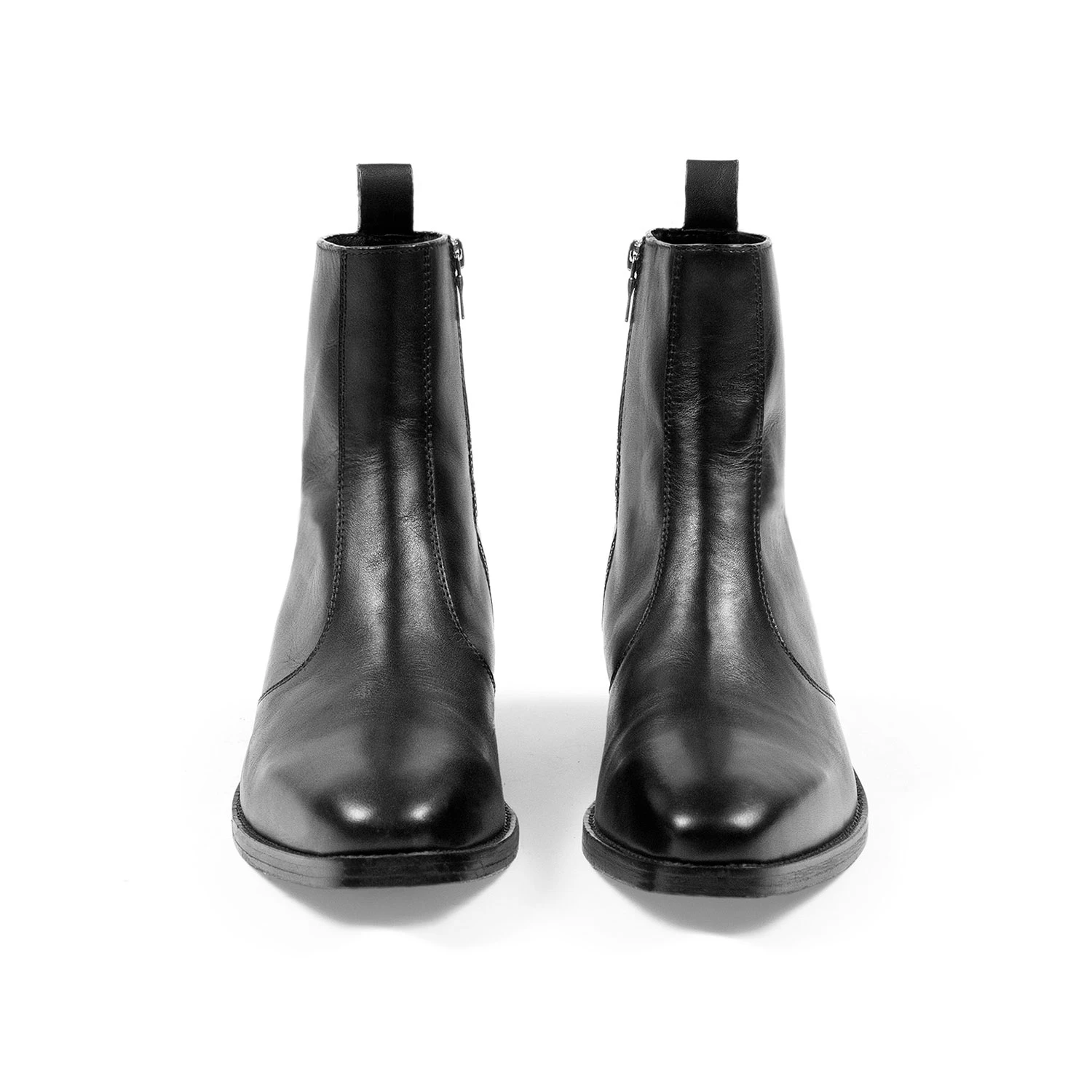 Richards – Black Leather Zip Boots 4 Richards – Black Leather Zip Boots - Image 4