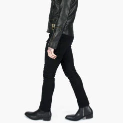 Richards – Black Leather Zip Boots 12 Richards – Black Leather Zip Boots -Straight To Hell ric blk men w 6