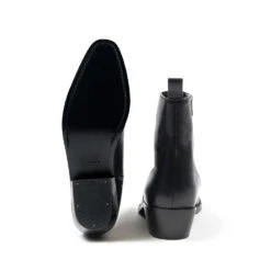 Richards – Black Leather Zip Boots 11 Richards – Black Leather Zip Boots -Straight To Hell ric blk men w 8