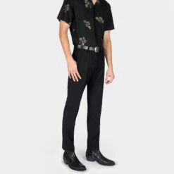 Richards – Black Snakeskin Leather Zip Boots -Straight To Hell ric blk sna res men w 2