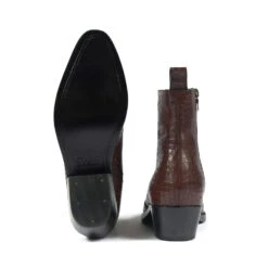 Richards – Burgundy Snakeskin Leather Zip Boots (Size 7, 7.5, 8) 11 Richards – Burgundy Snakeskin Leather Zip Boots (Size 7, 7.5, 8) -Straight To Hell ric bur sna wom hr 7