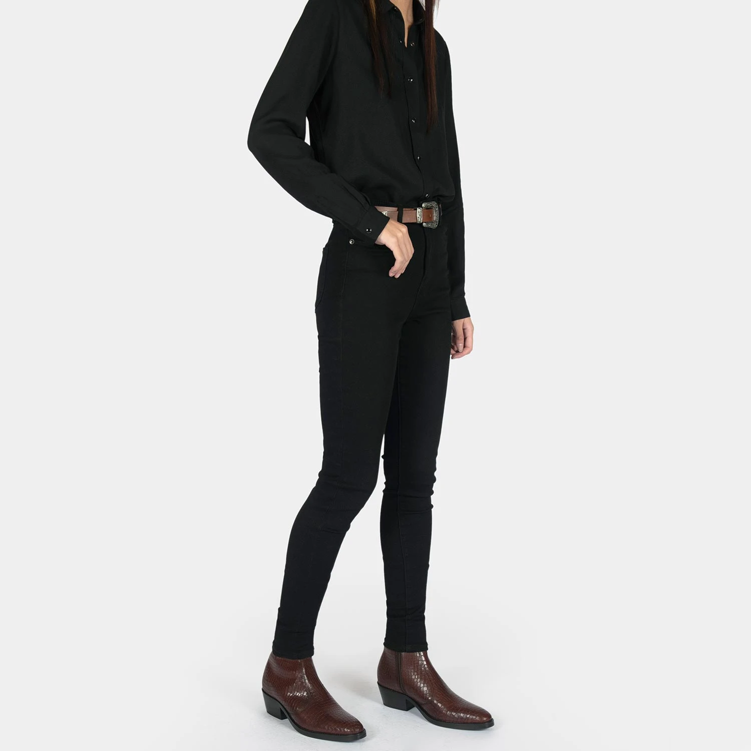 Richards – Burgundy Snakeskin Leather Zip Boots (Size 7, 7.5, 8) 6 Richards – Burgundy Snakeskin Leather Zip Boots (Size 7, 7.5, 8) - Image 6