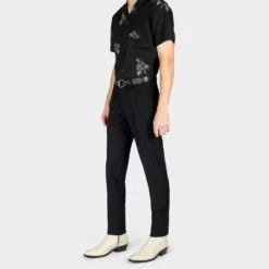 Richards – Cream Leather Zip Boots 12 Richards – Cream Leather Zip Boots -Straight To Hell ric cre res men w 6