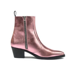 Richards – Pink Leather Zip Boots – 15 Year Anniversary