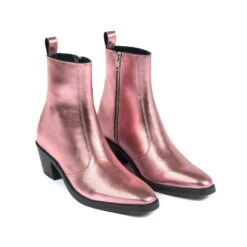 Richards – Pink Leather Zip Boots – 15 Year Anniversary -Straight To Hell ric pin wom w 3