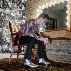 Richards – Silver Leather Zip Boots -Straight To Hell ric sil men thumb