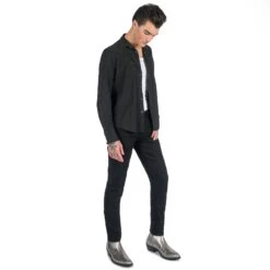 Richards – Silver Leather Zip Boots 15 Richards – Silver Leather Zip Boots -Straight To Hell ric sil men w 6