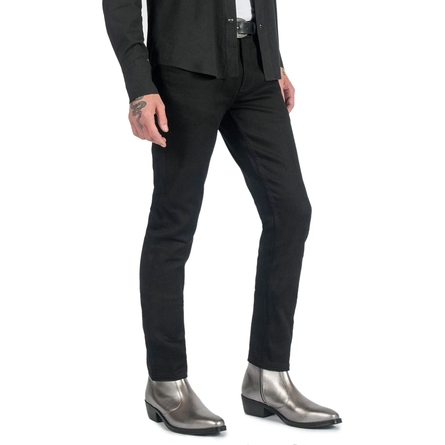 Richards – Silver Leather Zip Boots 6 Richards – Silver Leather Zip Boots - Image 6