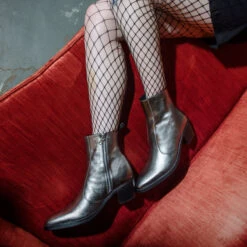 Richards – Silver Leather Zip Boots – 15 Year Anniversary 17 Richards – Silver Leather Zip Boots – 15 Year Anniversary -Straight To Hell ric sil wom lifestyle 3