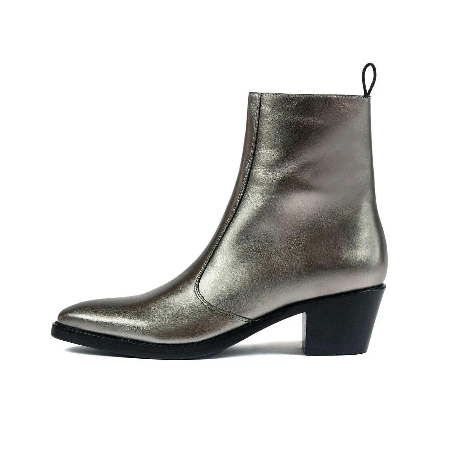 Richards – Silver Leather Zip Boots – 15 Year Anniversary 2 Richards – Silver Leather Zip Boots – 15 Year Anniversary - Image 2