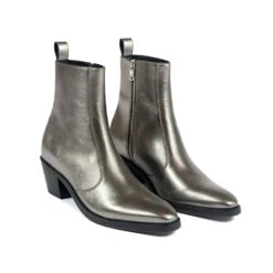 Richards – Silver Leather Zip Boots – 15 Year Anniversary 11 Richards – Silver Leather Zip Boots – 15 Year Anniversary -Straight To Hell ric sil wom w 3